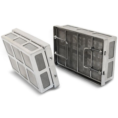 Panier de manutention - Neri Makina Müh. San. ve Tic. Ltd. Şti. - de transport pour nettoyage de pièces / en maille d'acier inox / avec couvercle