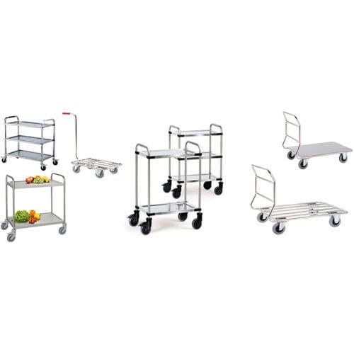 Chariot de transport - Neri Makina Müh. San. ve Tic. Ltd. Şti. - en acier inoxydable / pour l'industrie agroalimentaire