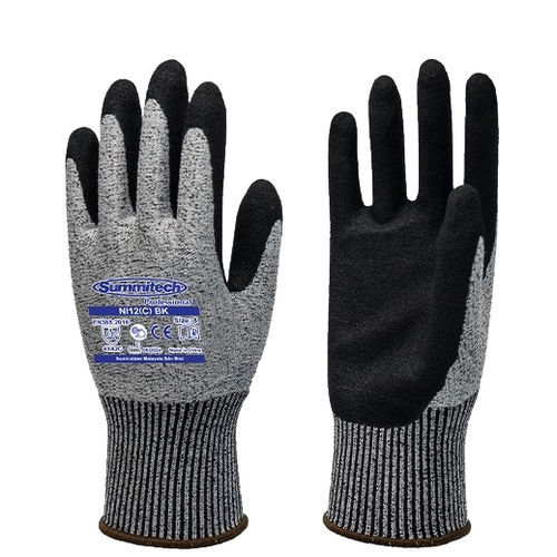 Gant de protection de manutention - NI12(C) BK - Sumirubber Malaysia Sdn. Bhd. - industriel / anticoupure / en nitrile