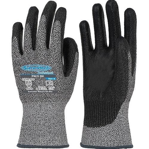 Gant de protection de manutention - PI6(3) BK - Sumirubber Malaysia Sdn. Bhd. - industriel / anticoupure / en PU