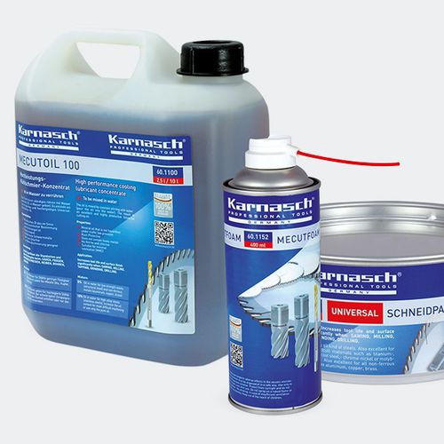 Fluide de coupe de refroidissement - Mecutoil, Mecut MMKS-MQL, Mecutspray, Mecutfoam - Karnasch Professional Tools GmbH - sans chlore