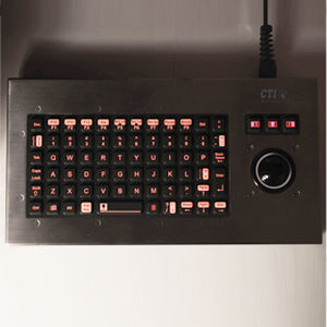 Clavier de bureau - KIT6000-Bx series - CTI Electronics Corporation - à touches mécaniques / 101-104 touches / avec trackball