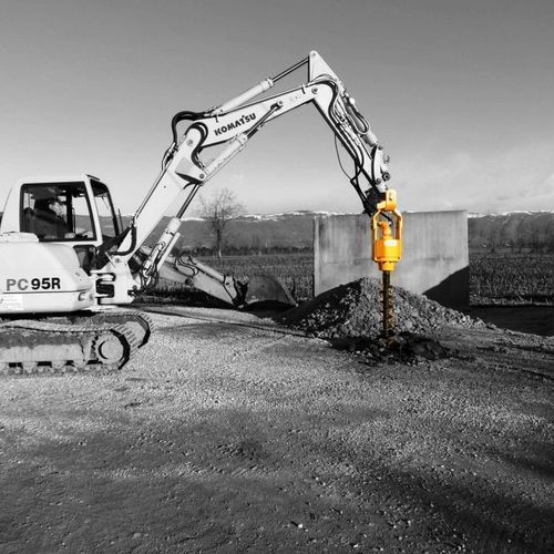 Tarière hydraulique - TV-TT-TS series - Ghedini Ing. FABIO & CO - pour excavatrice