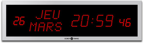 Horloge murale - LEDICA® ALPHA REVERSO 7.M.S - GORGY TIMING - numérique / à LED / d'intérieur