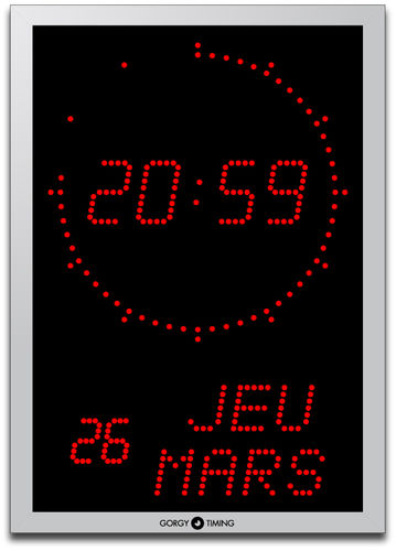 Horloge réseau - LEDICA® ALPHA 7.60.M - GORGY TIMING - numérique / à LED / d'intérieur