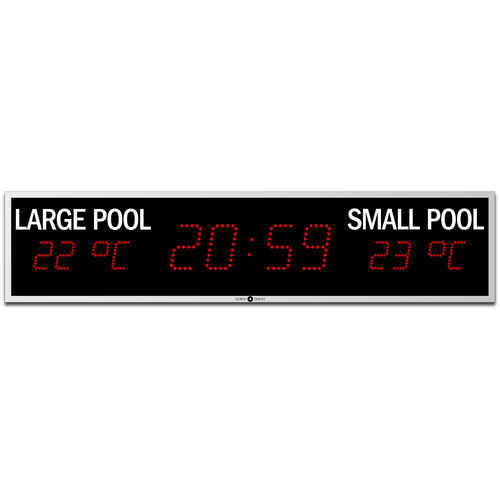 Afficheur à LED - LEDI® POOL - GORGY TIMING - à 1 ligne / pour mesure de température / RS-232