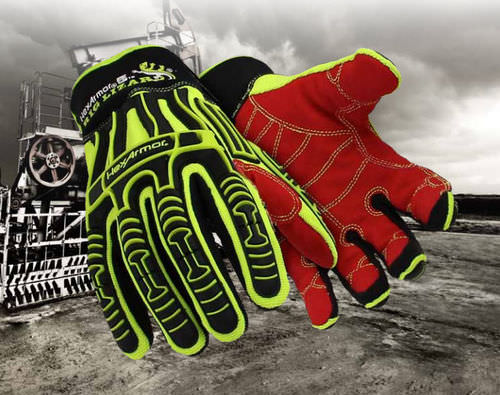 Gants de travail - Rig Lizard® 2021 - HexArmor - antivibration / résistant à l'huile / en nylon