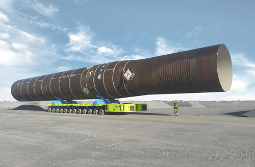 Remorque à plateau - SPMT series - SCHEUERLE Fahrzeugfabrik GmbH - pour éolienne / plus de 6 essieux / tractée