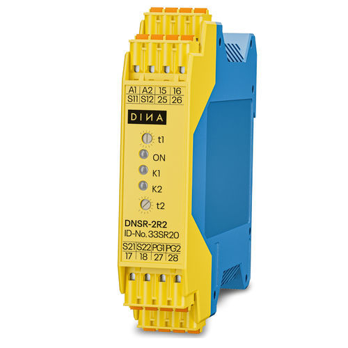 Relais de sécurité d'arrêt d'urgence - SAFEONE DNSR-2R2 - DINA Elektronik GmbH - à montage sur panneau / temporisé / programmable