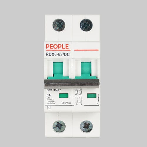 Disjoncteur magnéto-thermique - RDX6-63DC  - PEOPLE ELE. APPLIANCE GROUP CO., LTD. - DC / pour surcharge / contre les courts-circuits