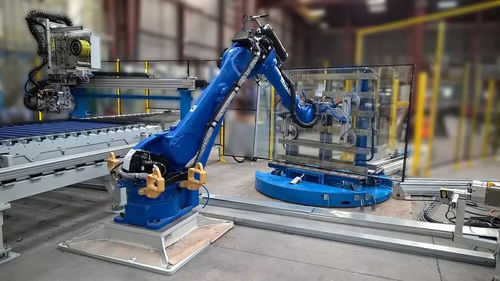 Cellule robotisée de déchargement - TECAUMA - pour vitrage / bi-composant