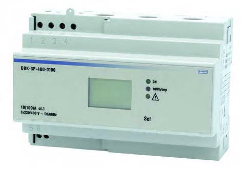 Compteur d'énergie électrique triphasé - DRK-3P-400-D100 - Crompton Instruments - sur rail DIN / 50 Hz / 60 Hz