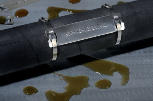 Étiquette d'identification - MBMLE-DE20X45-SS316-ML - HellermannTyton - en inox / pour environnements sévères