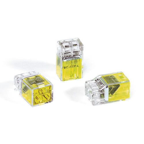 Bloc de jonction sur rail-DIN - HECP-2-PC-CL/YE - HellermannTyton - à ressort / push-in