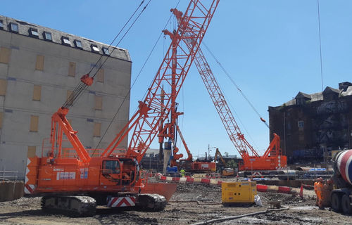Grue sur chenilles - CKE800G-3 - Kobelco Construction Machinery Europe B.V. - à flèche / pour chantier / de levage