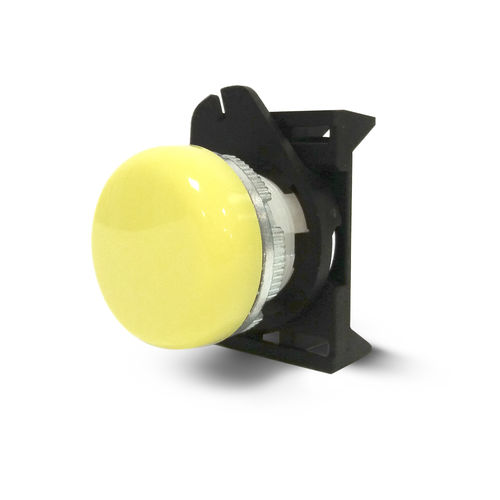 Bouton poussoir à tête champignon - PLSL3NL - Gemma luminosa BLACK/GREY LINE - Giovenzana International B.V. - avec voyant lumineux