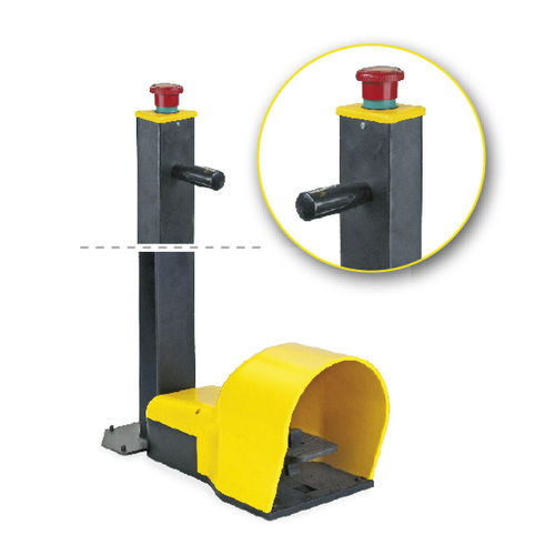 Interrupteur à pédale de commande - IP7007EM - Pedaliera con dispositivo di blocco+fungo d'emerg - Giovenzana International B.V. - électrique / 1 pédale / avec arrêt d'urgence