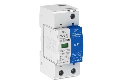 Parafoudre de type 2 - V 20-C series  - OBO Bettermann - sur rail DIN