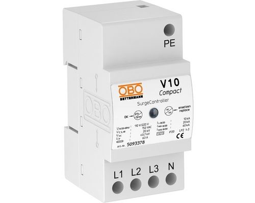 Parafoudre de type 2 - V10 series    - OBO Bettermann - compact / sur rail DIN