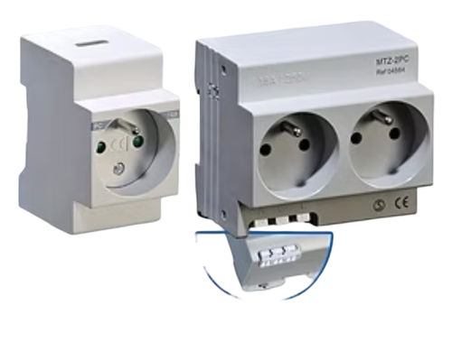 Prise électrique encastrée - MTZ-2PC - DIGITAL ELECTRIC - sur rail DIN / 5 pôles / industrielle