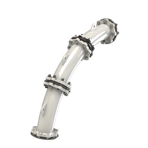 Raccord résistant à l'abrasion - CM - GVF Impianti Srl - pneumatique / à bride / coudé