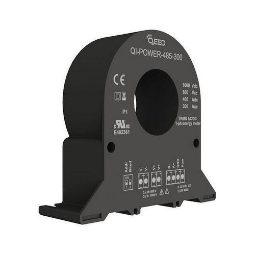 Compteur d'énergie électrique monophasé - QI-POWER-485-300 - qeed - sur rail DIN / RS-485