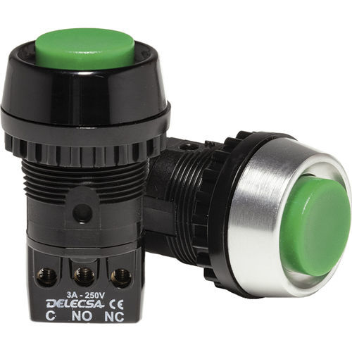 Bouton poussoir à ressort - D-4050 - DELECSA - résistant à l'humidité / robuste / IP65