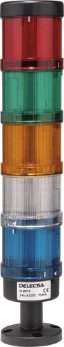 Colonne lumineuse à LED - D-8075 - DELECSA - permanente / clignotant / à 5 couleurs