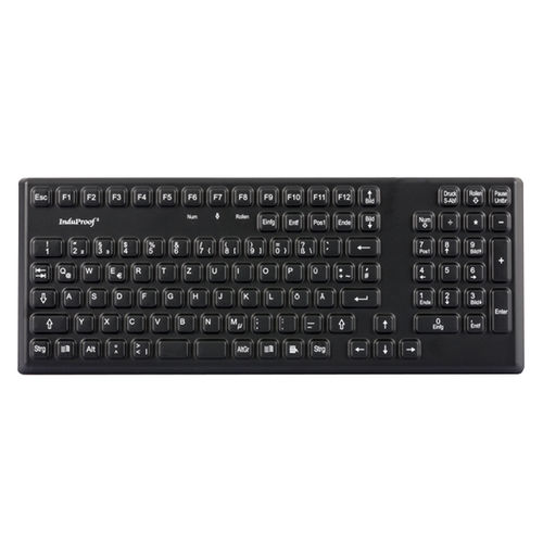 Clavier de bureau - TKG-105-IP68-BLACK - GETT Gerätetechnik GmbH - à touches mécaniques / 105 touches / en silicone