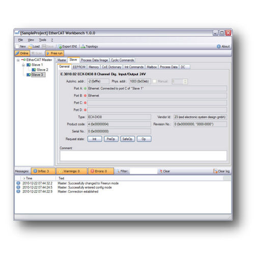 Logiciel de supervision - EtherCAT Workbench - esd electronics gmbh - de gestion et de configuration de réseau / de création / de diagnostic