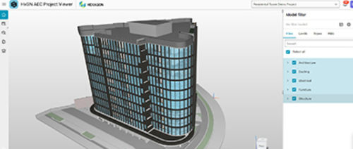 Logiciel de gestion de documents - HxGN AEC Project Viewer - Hexagon PPM - viewer / de commande / BIM