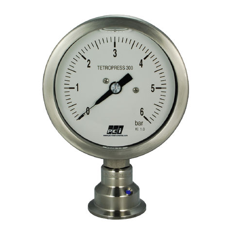 Manomètre analogique - TP300 - PCI INSTRUMENTS LTD - à tube de Bourdon à liquide / de process / pour applications hygiéniques