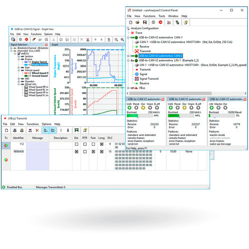 Logiciel d'analyse - canAnalyser series - IXXAT Automation - d'émulation / de mesure / de développement
