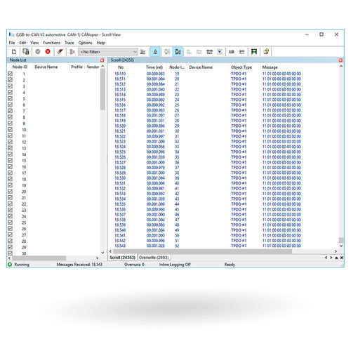 Logiciel d'analyse - CANopen Module - IXXAT Automation - statistique / de test / de gestion et de configuration de réseau