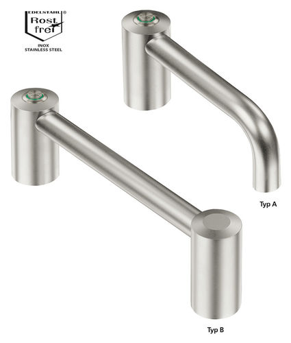 Poignée fonctionnelle - FG15 - Rohde AG - pour porte / en inox / avec bouton poussoir