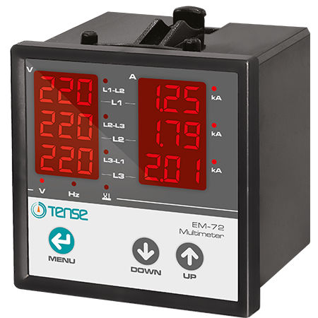 Multimètre numérique - EM-72 - Tense Electronic - monté sur panneau / 300 V / 5 A