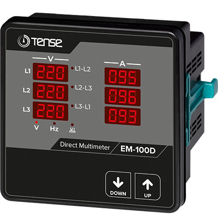 Multimètre numérique - EM-100D - Tense Electronic - monté sur panneau / 300 V / 100 A