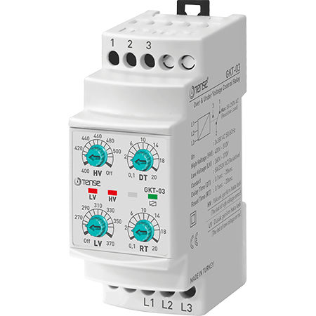 Relais de contrôle de surtension - GKT-03 - Tense Electronic - de sous-tension / sur rail DIN / ajustable