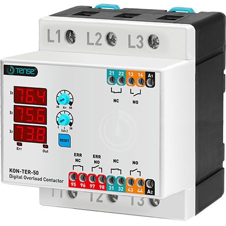Relais de protection thermique - KON-TER-50 - Tense Electronic - 3NF / 3NO / triphasé