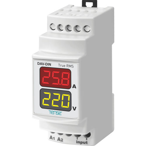 Voltmètre avec ampèremètre - DAV-DIN - Tense Electronic - numérique / sur rail DIN / AC