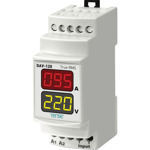 Voltmètre avec ampèremètre - DAV-120  - Tense Electronic - numérique / sur rail DIN / AC