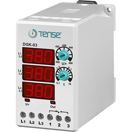 Relais de surveillance de tension - GK-03 - Tense Electronic - sur rail DIN / ajustable