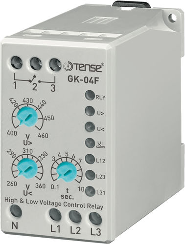 Relais de surveillance de sous-tension - GK-04F - Tense Electronic - de surtension / d'ordre de phases / sur rail DIN