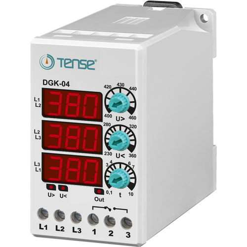 Relais de contrôle de surtension - DGK-04 - Tense Electronic - de sous-tension / sur rail DIN / numérique