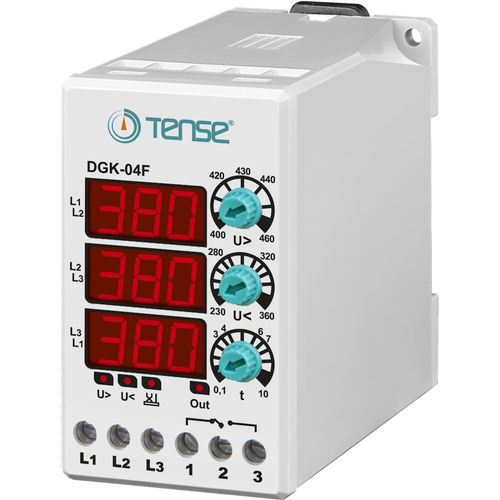 Relais de contrôle de surtension - DGK-04F  - Tense Electronic - de sous-tension / d'ordre de phases / sur rail DIN