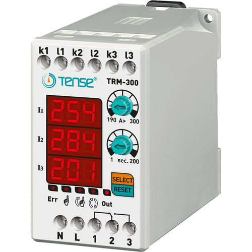 Relais de surcharge - TRM-300 - Tense Electronic - triphasé / pour moteur électrique / sur rail DIN