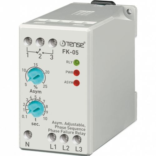 Relais de contrôle de déséquilibre de phases - FK-05 - Tense Electronic - sur rail DIN / ajustable