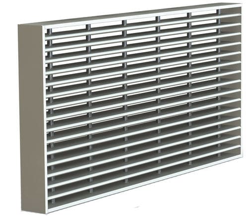 Grille de ventilation en métal - GE60  - Rf-t - résistante au feu / rectangulaire