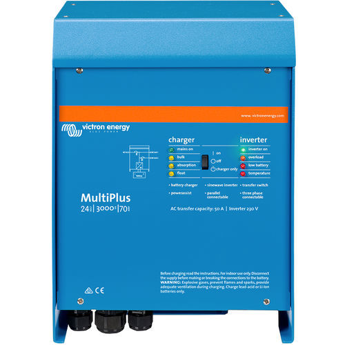 Chargeur/onduleur hybride - MultiPlus - Victron Energy - sinusoïdal / pour surcharge / triphasé