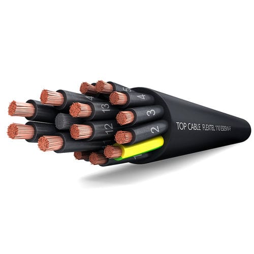 Câble électrique d'alimentation - FLEXTEL 110 ES05VV-F - Top Cable - résistant aux flammes / multibrin / en cuivre